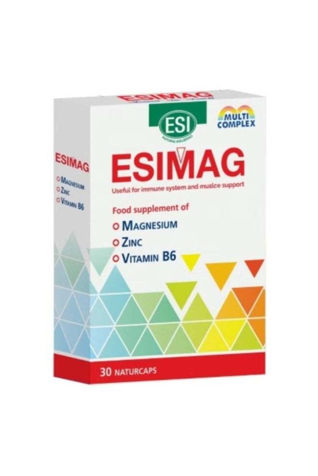 ESIMag 30 Naturcaps | Magnesium 240 mg, Zinc & Vitamin B6 | Energy, Sleep & Stress Support | Reduces Fatigue & Muscle Cramps | Vegan Capsules | Made in Italy by