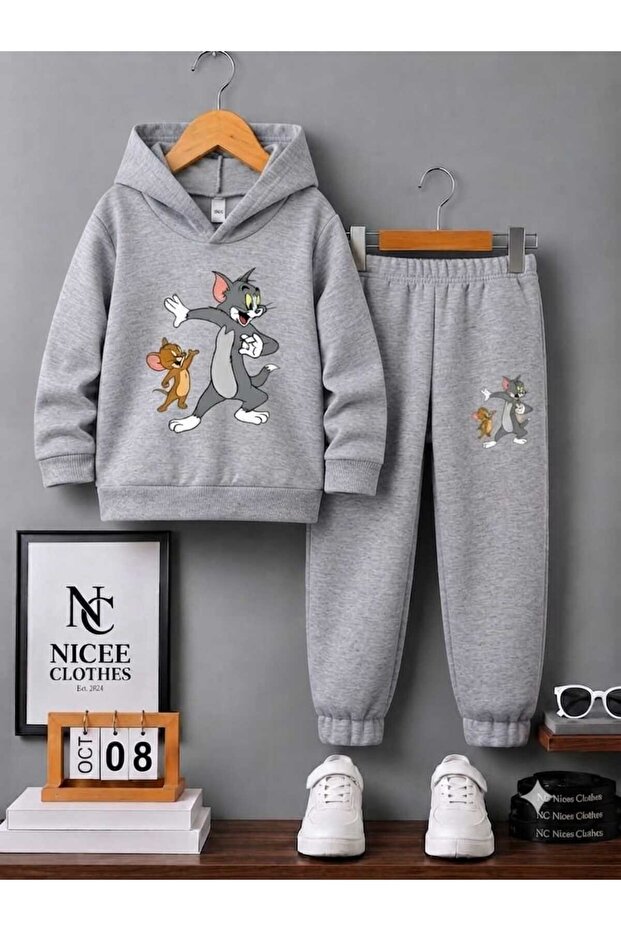 Children's Unisex Tracksuit Set (Dancing Tom and Jerry Printed Winter)