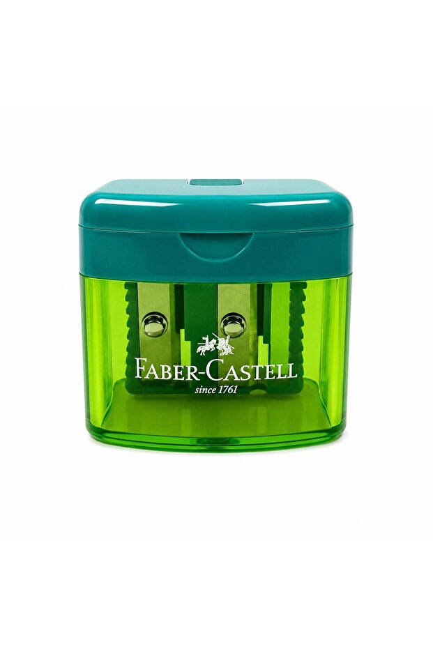 Faber-Castell Minibox Duo Pencil Sharpener Navy Blue Green Pink