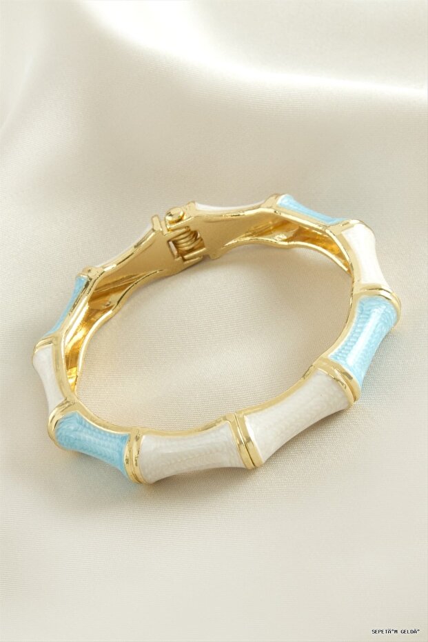 Spt-Gld Stoned Enamel Handcuff Children's Bracelet 5 (132257) cm Model-2