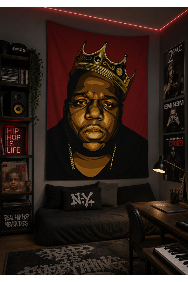 The Notorious B.I.G. Rap Themed Wall Covering
