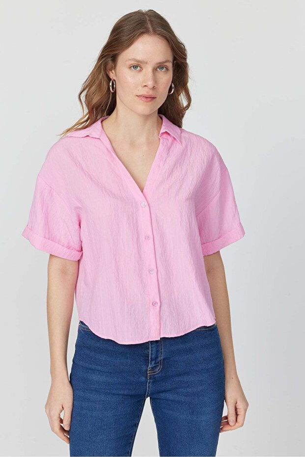 Women's Striped Short Sleeve Shirt