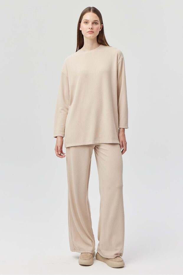 Women's Knitted Pants with Elastic Waist