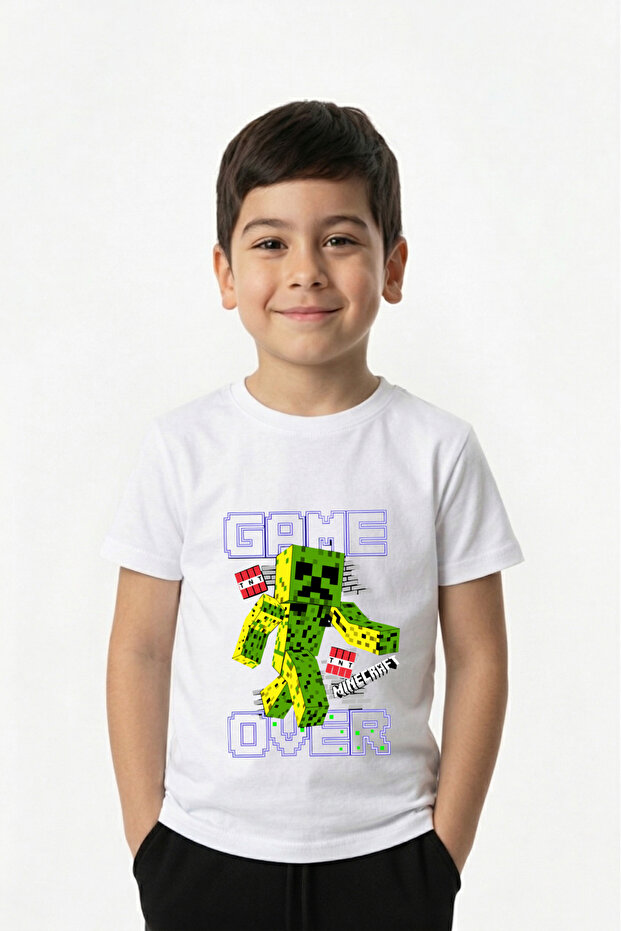 Game over printed t-shirt for kids