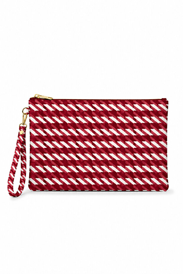Mini Size Checkered Clutch Portfolio Bag 29X19Cm