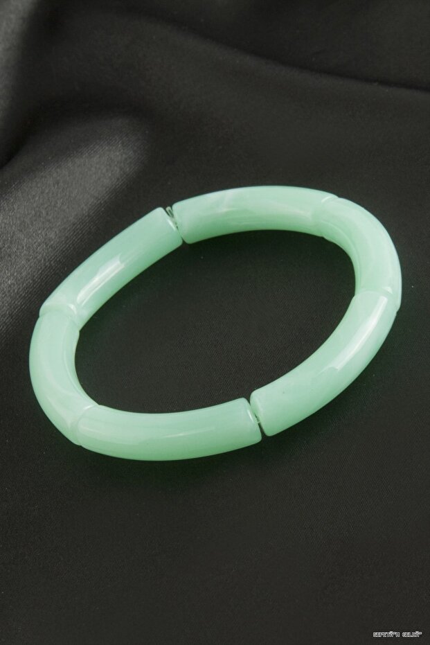 Spt-Gld Zr Model Cylinder Plastic Bracelet (153024) Water Green