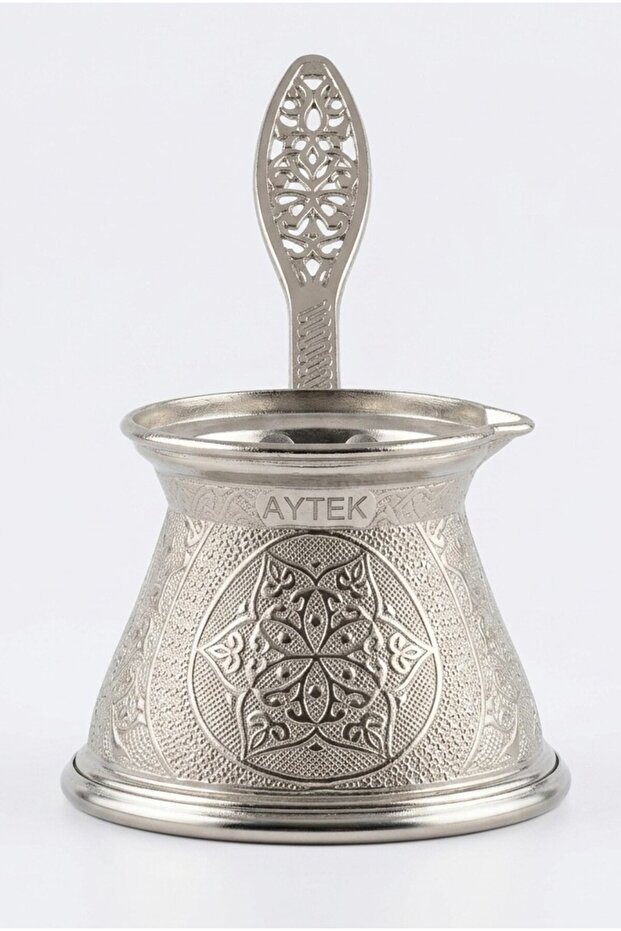 100 ml 1-2 Person Engraved Chubby Cast Steel Coffee Pot Induction Cooker Compatible