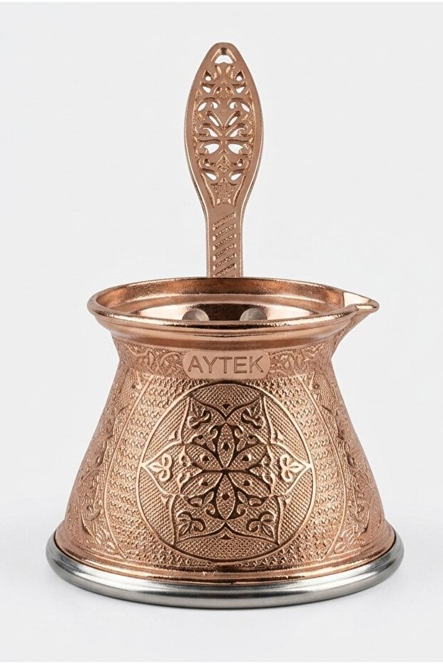 130 ml 2-Person Engraved Chubby Cast Steel Coffee Pot Induction Cooker Compatible