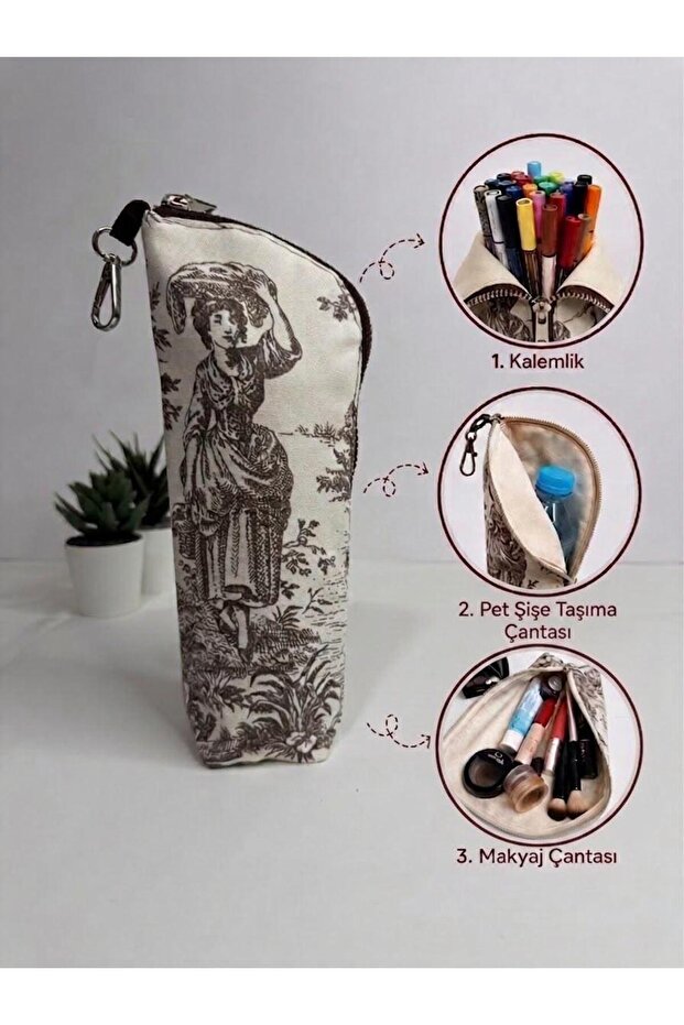 Handmade Pen Holder, Pen Case, Pet Bottle Carrying Bag, Makeup Bag, Multi-Purpose Bag