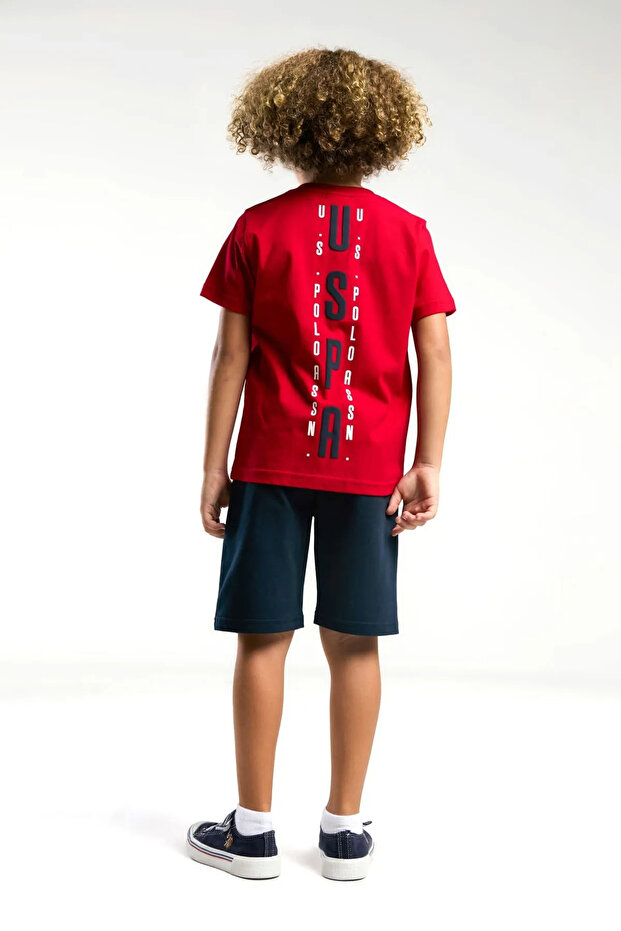 4-15 Years Old Licensed Us Polo Assn Boy's Suit-Red