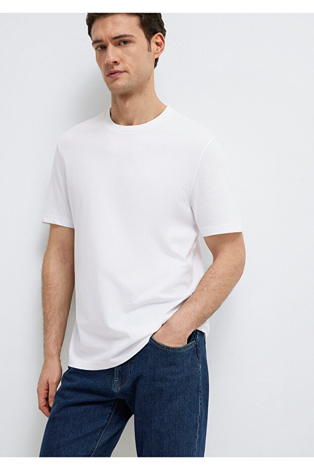 White Basic T-Shirt Regular Fit / Normal Cut 0613477-620