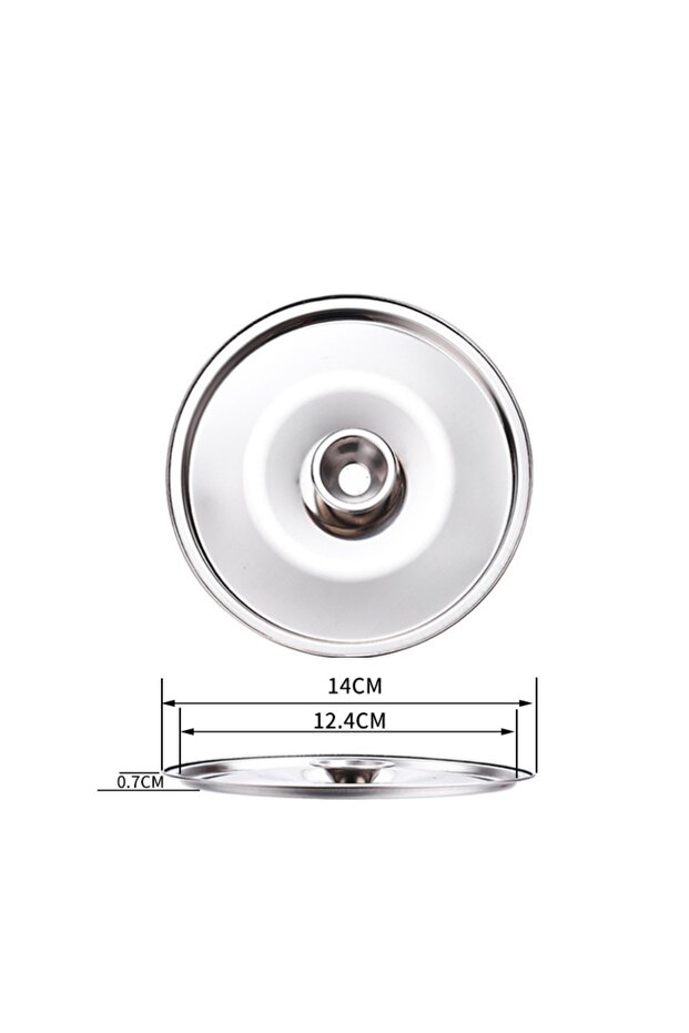 14cm New 10-24cm Round Pot Lid Thicken Stainless Steel Saucepan Cover Replacement Universal Kitchen
