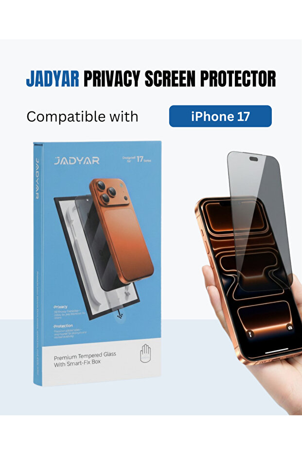 iPhone 17 Smart-Fix Box Auto-Install Screen Protector | 9H Privacy Tempered Glass | HD Clear | Anti-Fingerprint