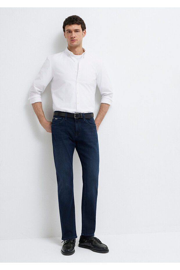 Marcus Premium Blue Ink Blue Gabardine Trousers 0035187841