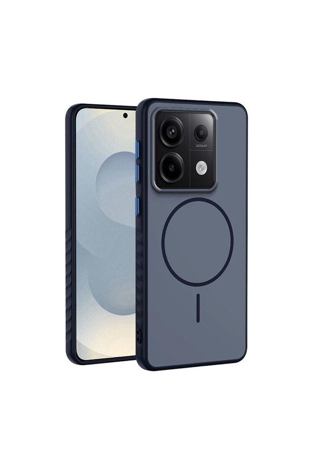 Xiaomi Redmi Note 13 Pro 5g Compatible Case Softmono M-Safe Silicone Case Navy Blue