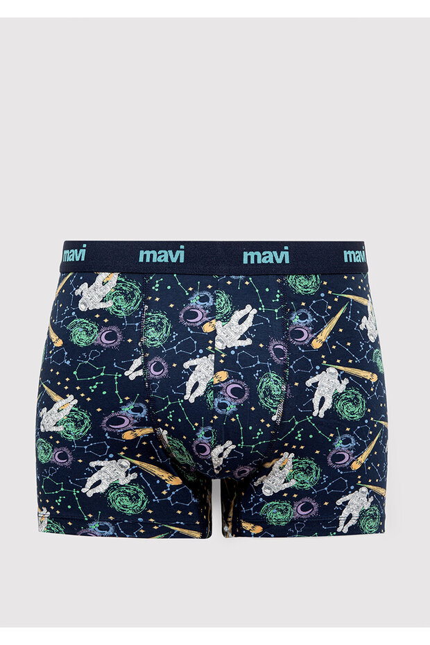 Printed Navy Blue Boxer 0910741-70695