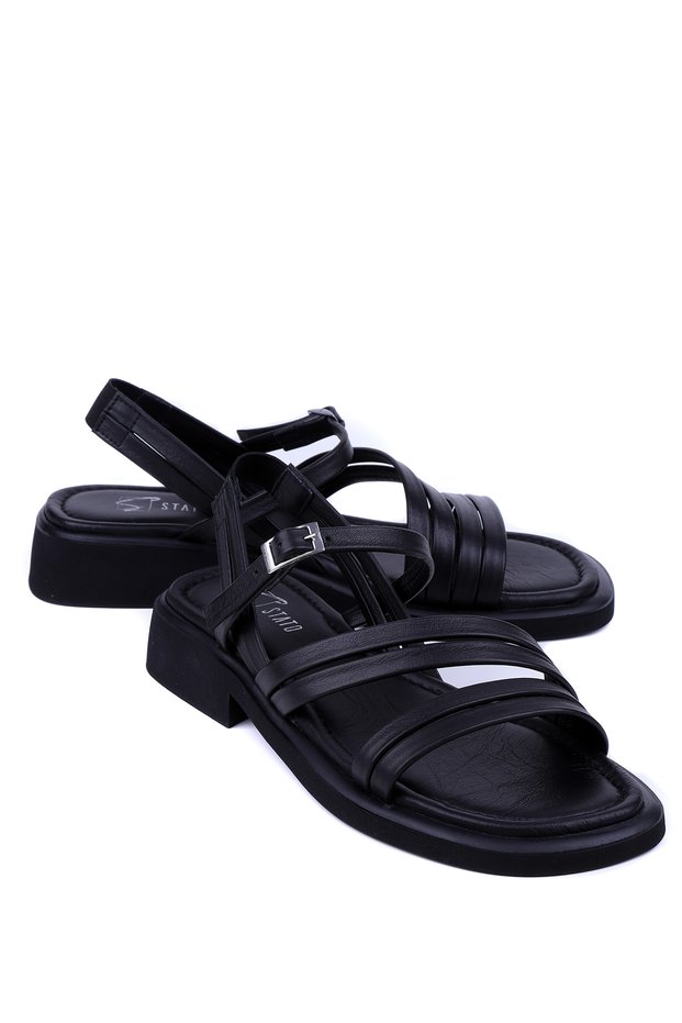 Luna Women's Genuine Leather Sandals Comfortable Daily Summer Shoes Buckled Sandals