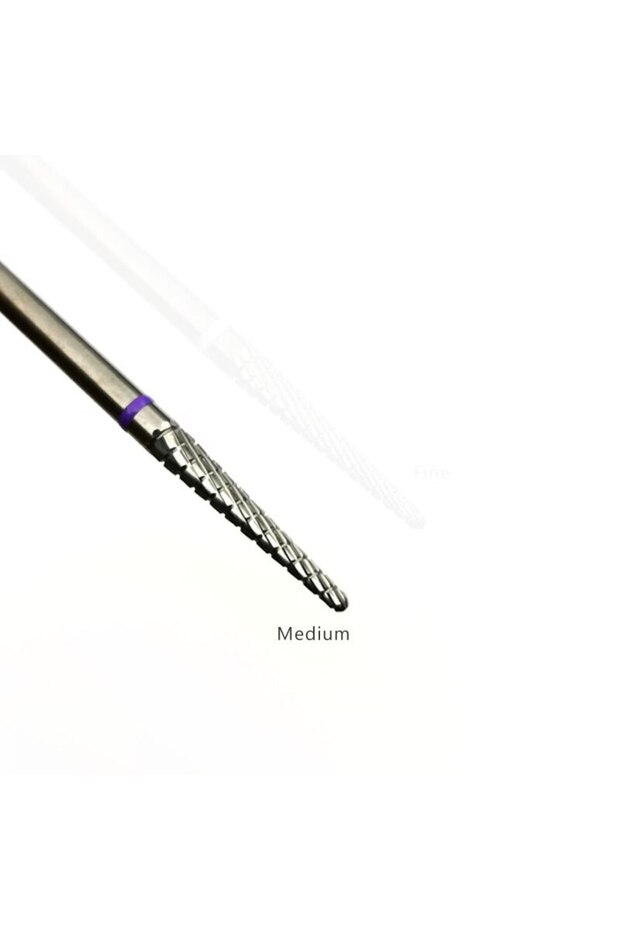 L0214R-M HYTOOS Carbide Cuticle Clean Nail Bit Cone Nail Drill Bits Electric Grinding Burr Manicure