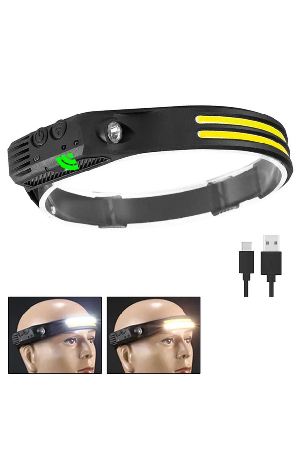E-1PCS LED COB Sensor Floodlight Rechargeable Working Light Headlamp Emergency Light Outdoor Waterp