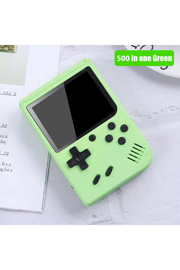 green-1 Built-in 500 Handheld Game Player 5.3-inch Handheld Classic arcade retro for Gameboy Output