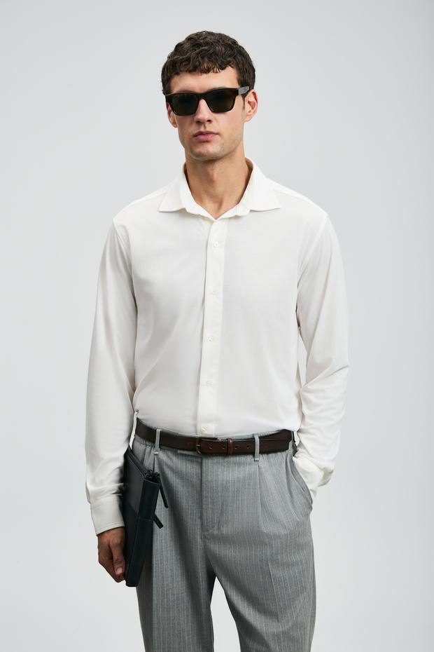 Carl Men's Basic Shirt Regular Fit White