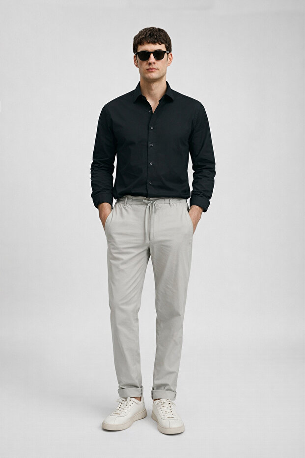 Venedıc Men's Basic Shirt Regular Fit Black
