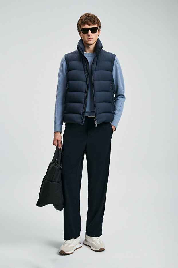 Peter Goose down Men's Vest Navy Blue