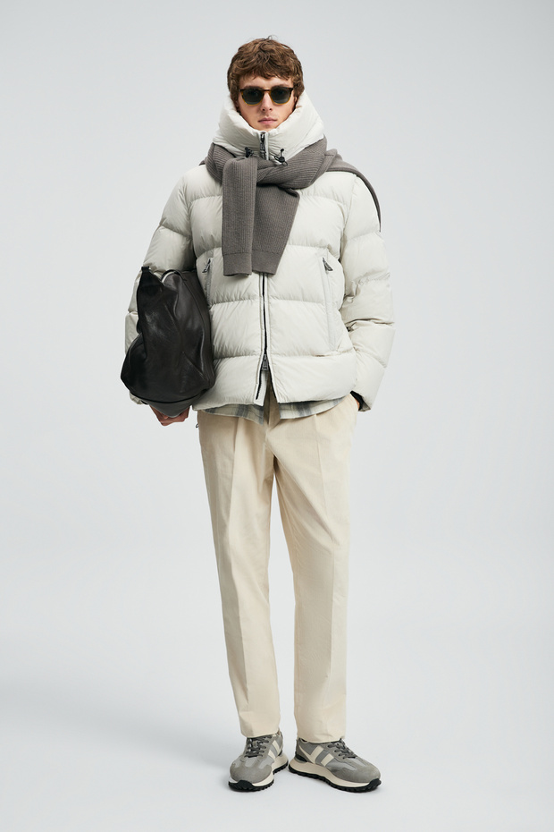 Tommy Goose Feather Men's Coat Stone