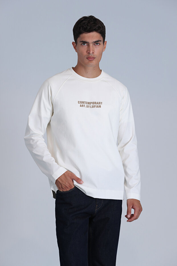 Holly Men's Long Sleeve T-Shirt Off White