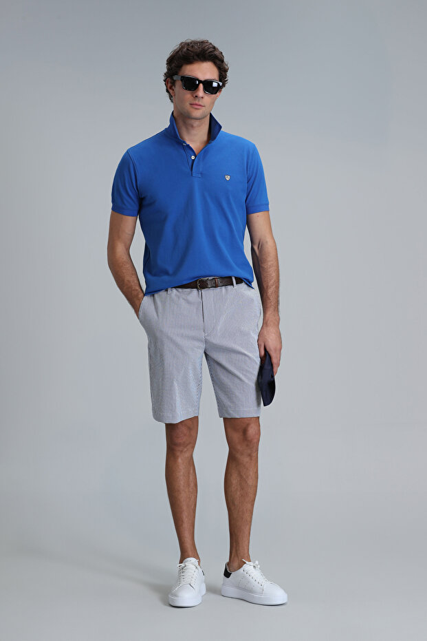 Men's Slim Fit Sports Chino Shorts - Cobalt Blue