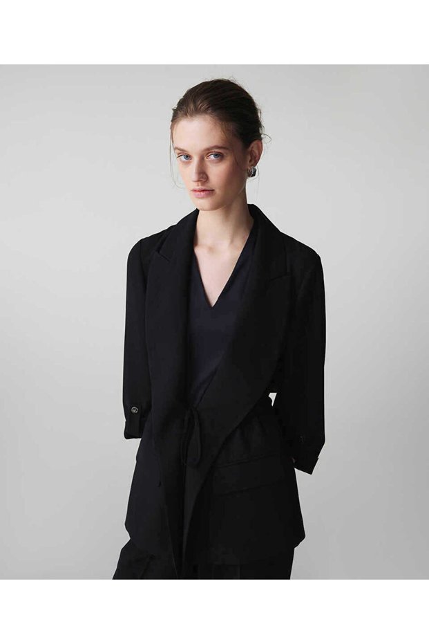 Belden bağlamalı blazer