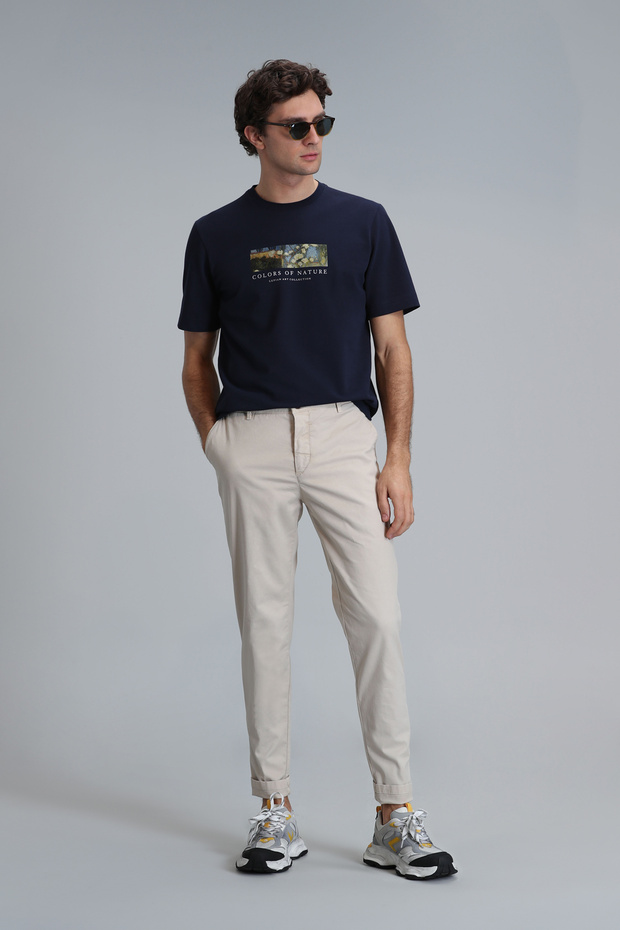 Tom Smart Men's Chino Trousers Slim Fit Beige