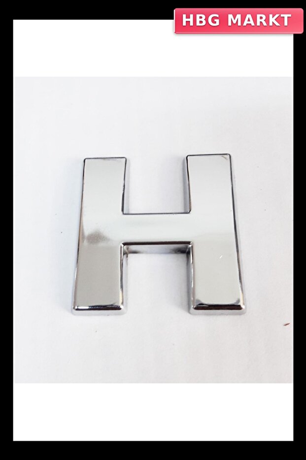 Cemax Letter H 3.75 cm with Chrome Adhesive