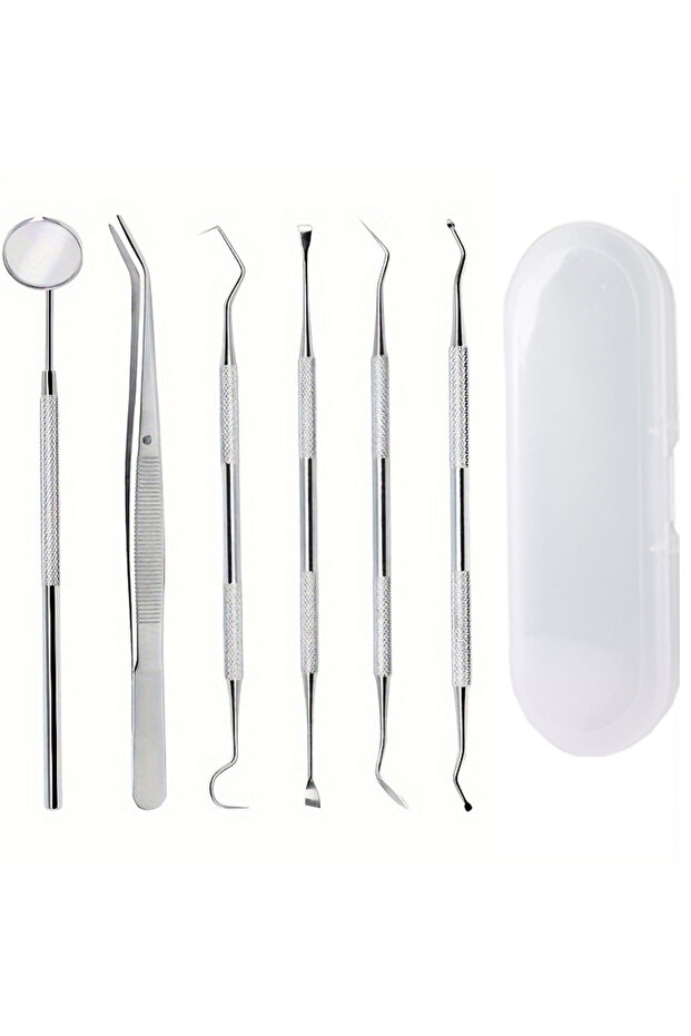 6PCS A Reusable Portable Dental Oral Care Kit Teeth Cleaning Tools Set Professional Dentist Instrume