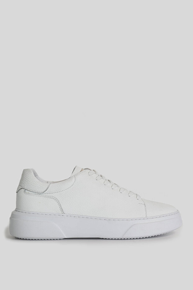 Tommy Men's Leather Sneaker Shoes White