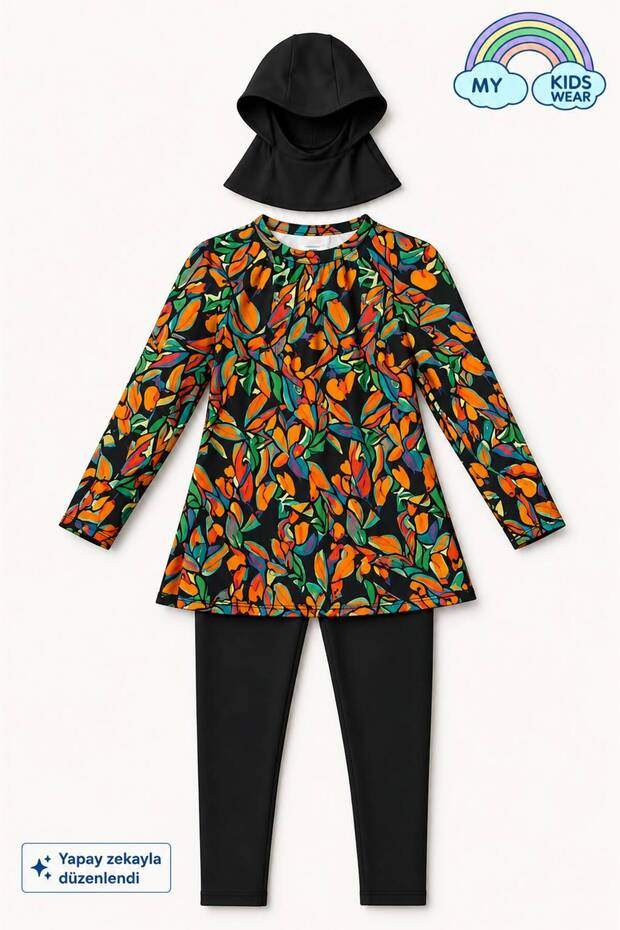 Girl's Hijab Swimsuit Set 7-16 Years 11457