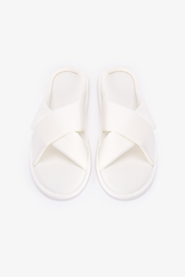 Off-White Bridal Charming Slippers