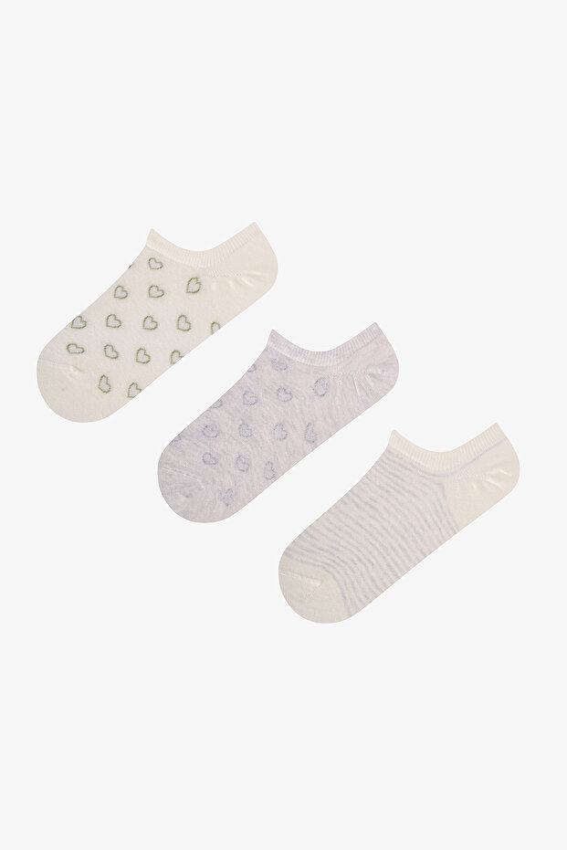 Cute Hearts 3-Pack Sneaker Socks