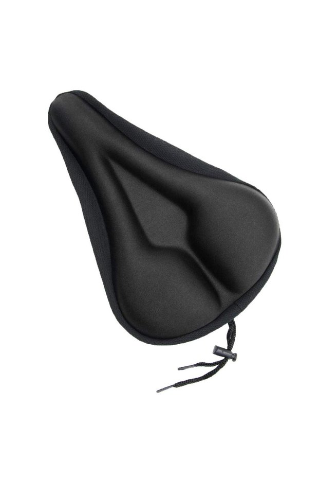 Black DOMEN Bicycle 3D Sponge Soft Saddle Seat Cover Bike Seat Cover Gel Soft Pad Bike Seat Breathab