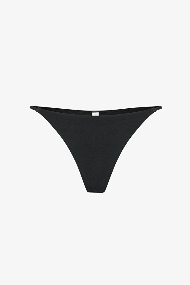 Black Super Low Waist Bikini Bottom