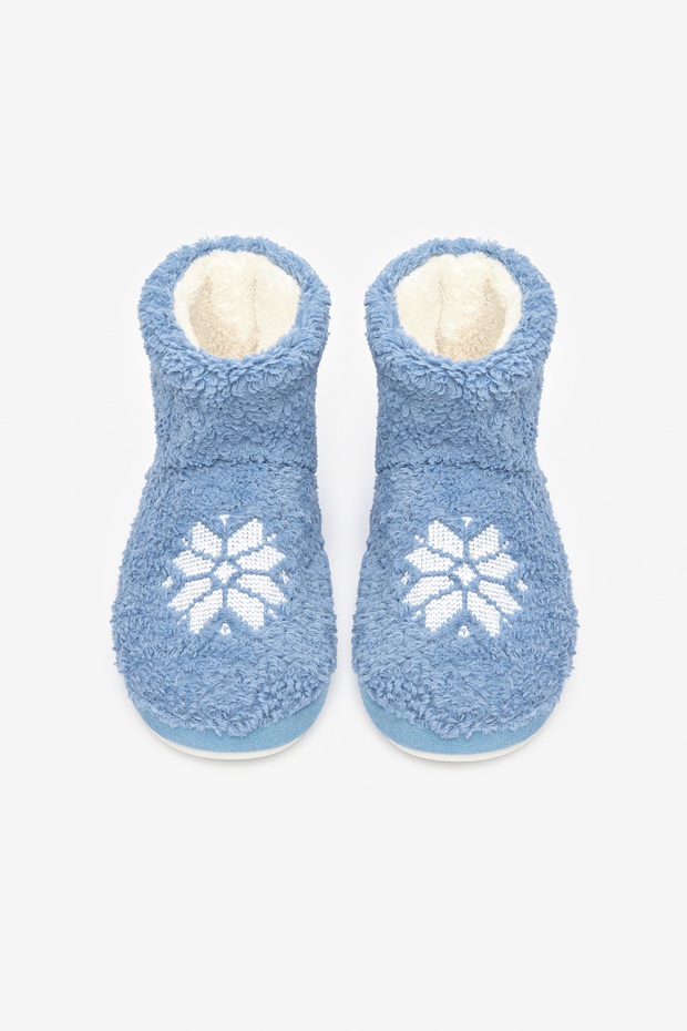 Snowflake Blue Home Boots