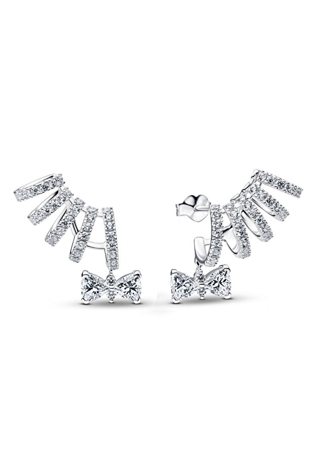 AME095 Hot Selling 925 Tulip Bow Four-leaf Clover Heart-shaped Adjustable Bracelet Earrings Ring fit