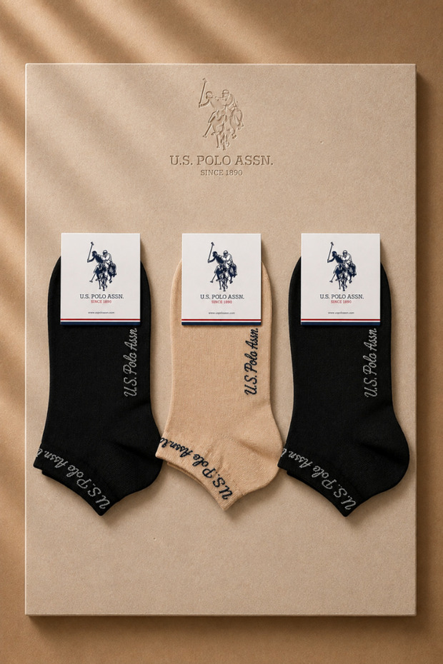 3 Pack Cotton Booties Socks
