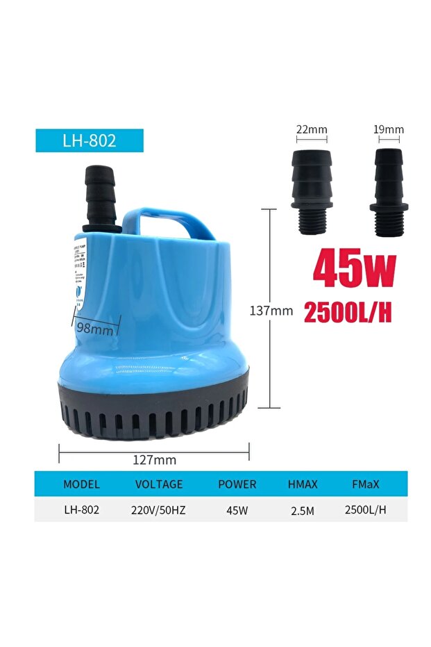 220V 45W 10/25/45/85W Submersible Water Pump Aquarium Circulating Pump Filter Bottom Suction Pump Fi