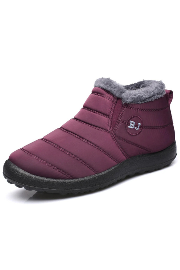 38 wine Waterproof Winter Boots for Women 2023 New Plush Snow Boots Women Ankle Boots Warm Black Cou