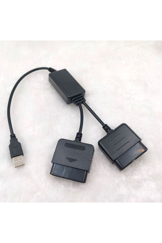USB 1 to 2 PS2 for Sony PlayStation PS2 USB Cable to PS3 Gamepad Convert Cable Console PC USB Extend