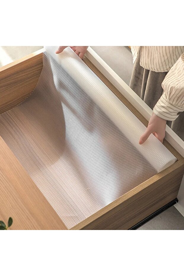 30x150cm Transparent Reusable Drawer Liners Washable Dustproof and Non-slip Placemats Kitchen Cabine