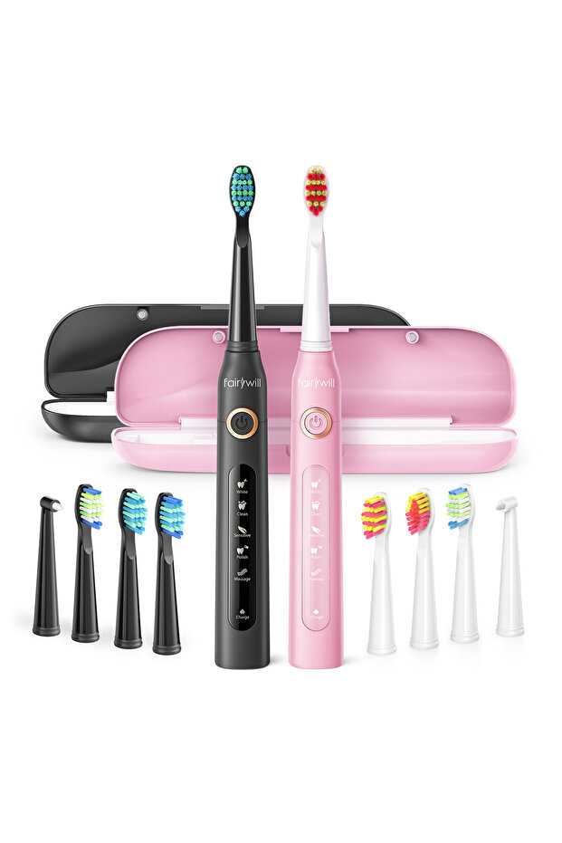 AE-FW-507-420-BP-Set Fairywill Sonic Electric Toothbrush FW-D7 Set USB Charge Toothbrushes Case for