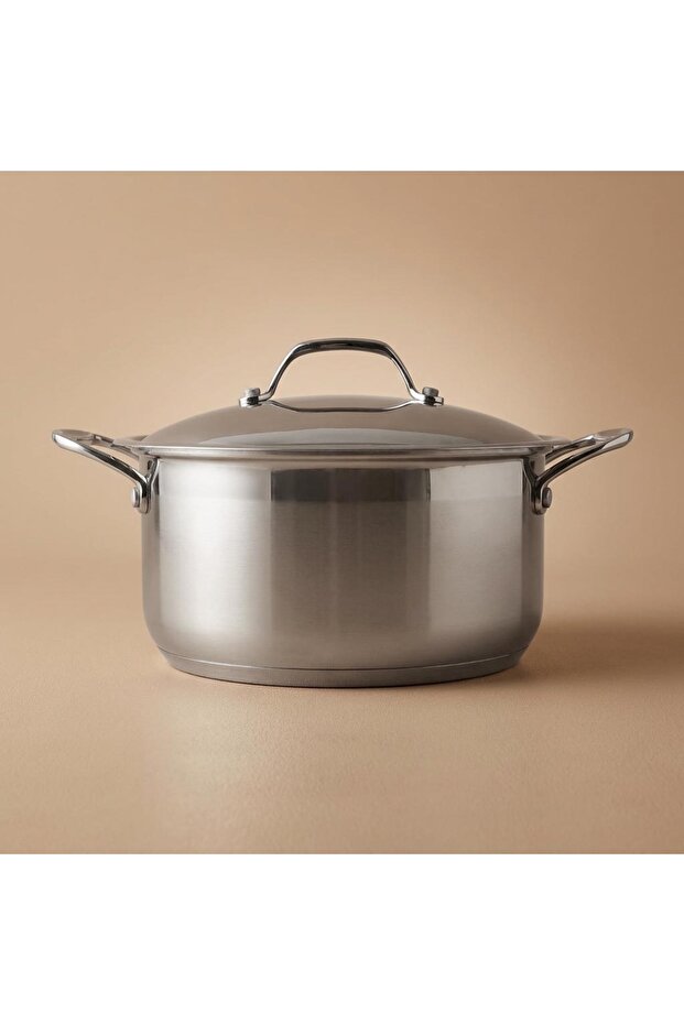 steel Pot, 24cm - Silver