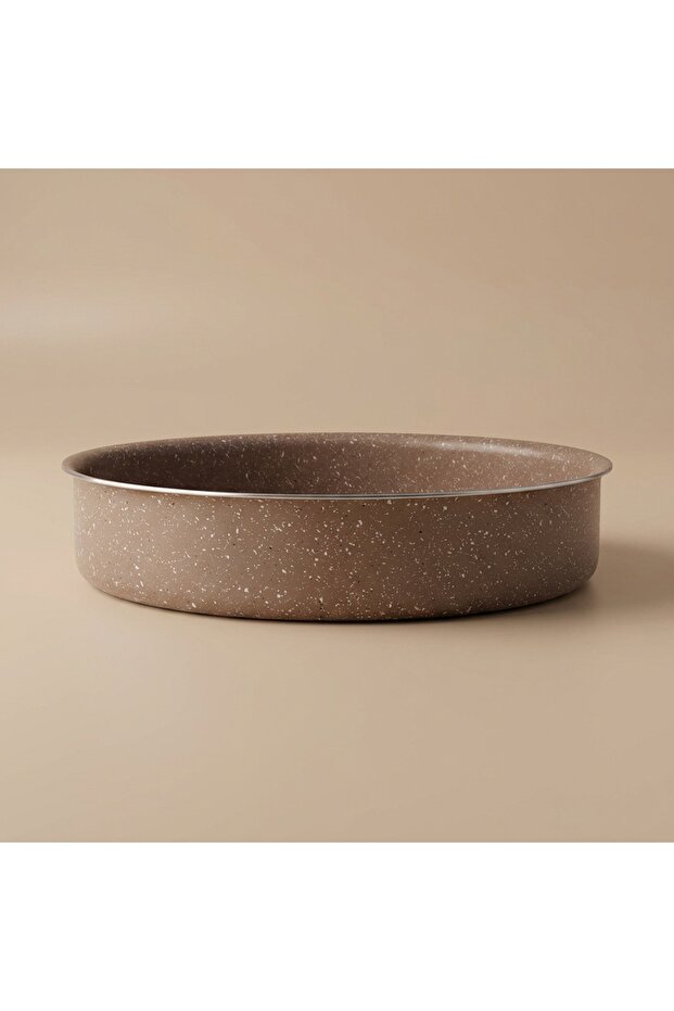 Granite Baking Tray, 28cm, Round - Brown